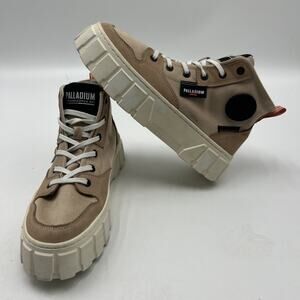Palladium Pallatower Hi M beige Women's Size 8 Shoes Sneakers Boots